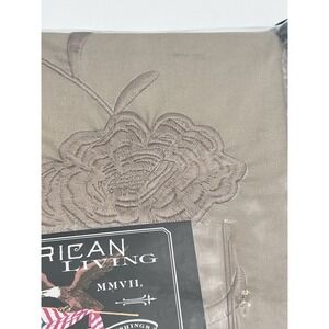 American Living Duchess Embroidery 2 Pole Top Panels‎ + Valance 54x84 JCPenney